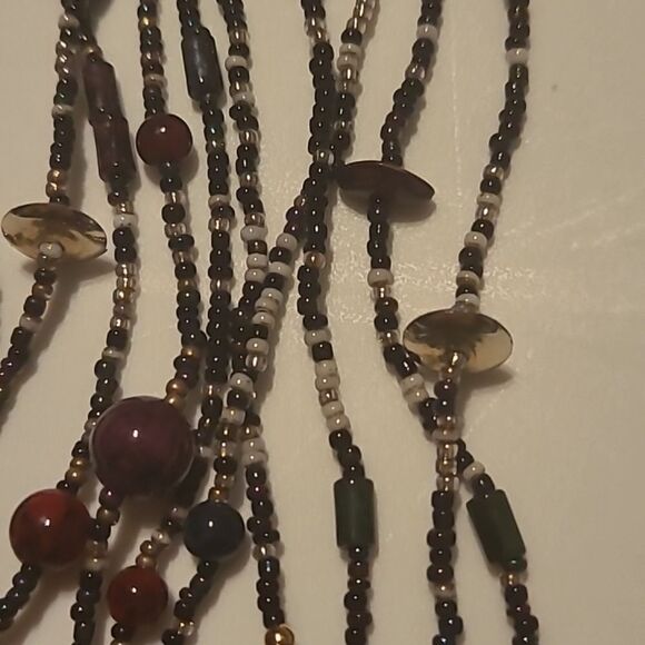 Multilayered Beaded Necklace - Picture 2 of 4